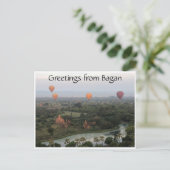 Carte Postale ballons bagan salutations (Debout devant)