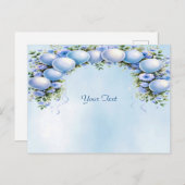 Carte postale Ballons Bleus (Devant / Derrière)