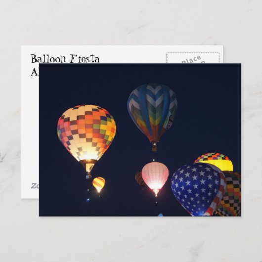 Carte Postale Ballons brillants (Devant / Derrière)