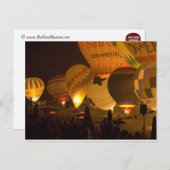 Carte Postale Ballons brillants dans le noir (Devant / Derrière)