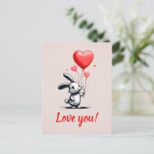 Carte Postale Ballons Bunny Love (Debout devant)