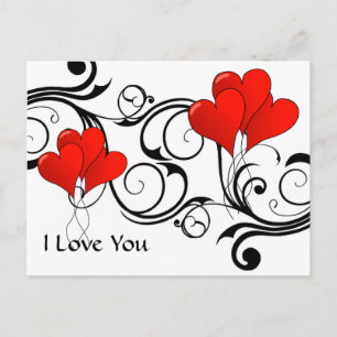 Carte Postale Ballons cardiaques vintages - Customisés