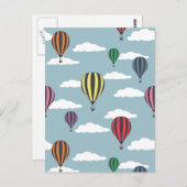 Carte Postale Ballons chauds colorés (Devant / Derrière)