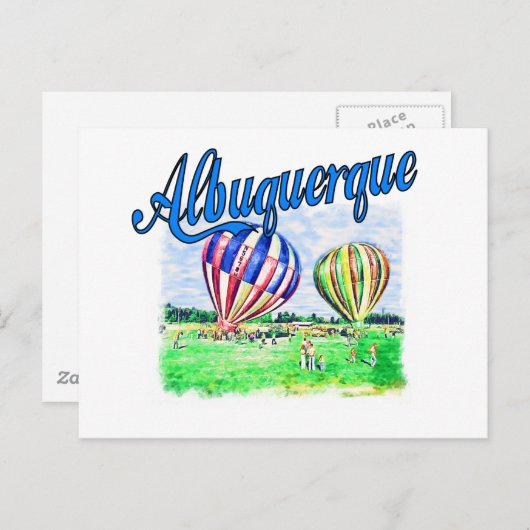 Carte Postale Ballons d'Albuquerque (Devant / Derrière)