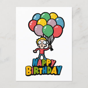 Carte Postale Ballons d'anniversaire