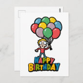 Carte Postale Ballons d'anniversaire (Devant / Derrière)