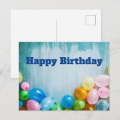 Carte Postale Ballons d'anniversaire  (Devant / Derrière)