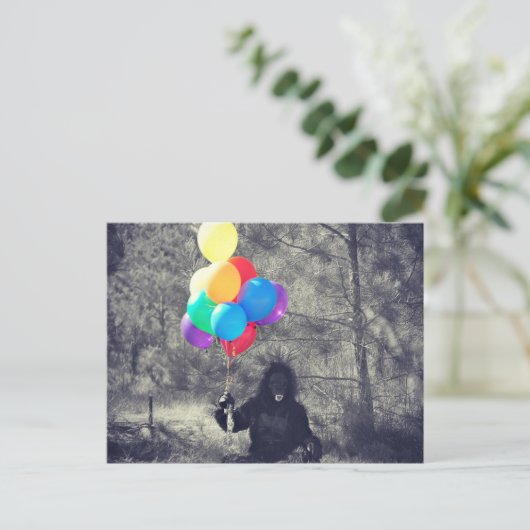 Carte Postale ballons d'anniversaire (Debout devant)