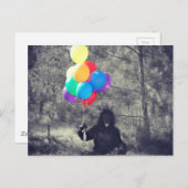 Carte Postale ballons d'anniversaire (Devant / Derrière)