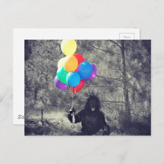 Carte Postale ballons d'anniversaire (Devant / Derrière)