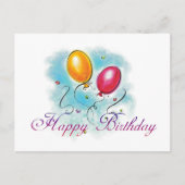Carte Postale Ballons d'anniversaire (Devant)