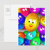 Carte Postale Ballons d'anniversaire (Devant / Derrière)