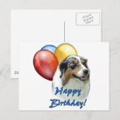 Carte Postale Ballons d'anniversaire australiens (Devant / Derrière)
