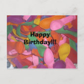 Carte Postale Ballons d'anniversaire heureux (Devant)