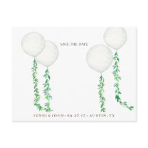 Ballons d'aquarelle décorés de branches vertes