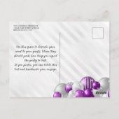 Carte Postale Ballons d'argent violet violet n'importe quel âge (Dos)