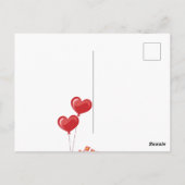 Carte Postale Ballons de coeur de parties scintillant rouge BFF (Dos)