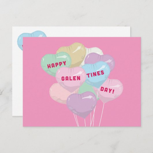 Carte Postale Ballons de conversation de Galentine - U R BADASS (Devant / Derrière)