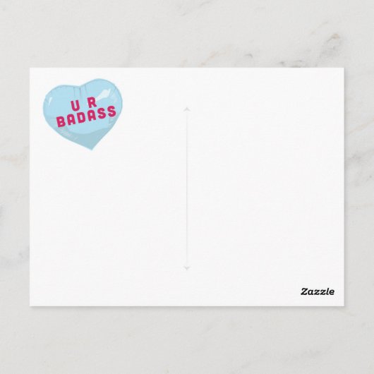 Carte Postale Ballons de conversation de Galentine - U R BADASS (Dos)