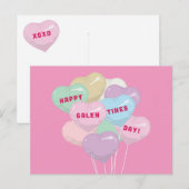 Carte Postale Ballons de conversation de Galentine - XOXO (Devant / Derrière)