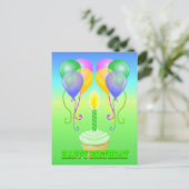 Carte postale Ballons de Cupcake Anniversaire (Debout devant)