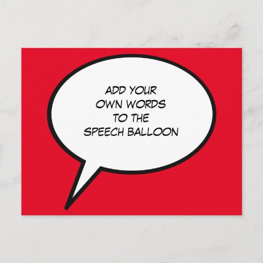 Carte Postale ballons de discours de dessin animé sur mesure (Devant)