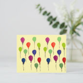 Carte Postale Ballons de fête colorés (Debout devant)