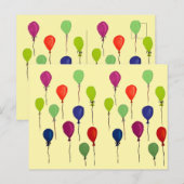 Carte Postale Ballons de fête colorés (Devant / Derrière)