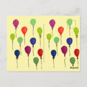 Carte Postale Ballons de fête colorés (Dos)