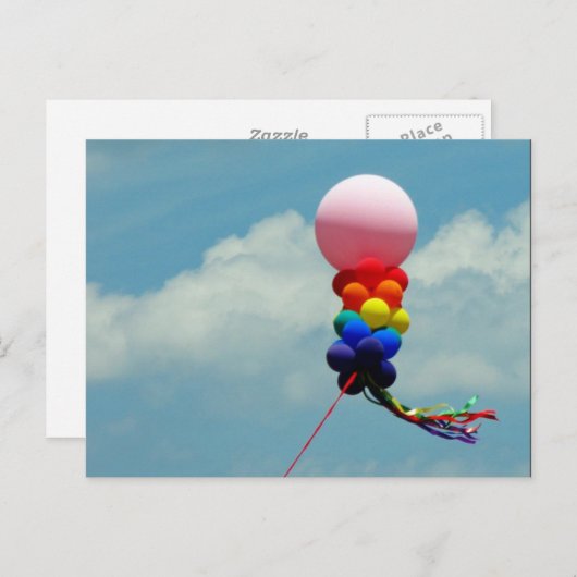 Carte Postale Ballons de fierté (Devant / Derrière)