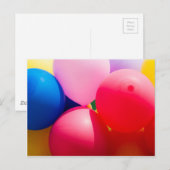Carte Postale Ballons de jeu colorés (Devant / Derrière)