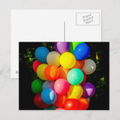 Carte Postale Ballons de Jouet Colorés (Devant / Derrière)