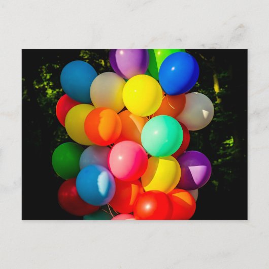 Carte Postale Ballons de Jouet Colorés (Devant)