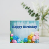 Carte Postale Ballons de Joyeux Anniversaire  (Debout devant)