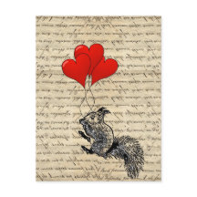 Ballons d'écureuil et de coeur