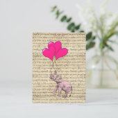 Carte Postale Ballons d'éléphant rose (Debout devant)