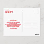 Carte Postale Ballons en forme de cœur à l'aquarelle avec écritu (Dos)