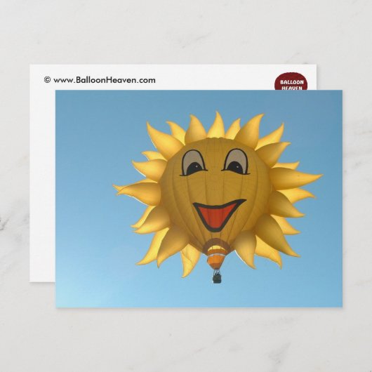 Carte Postale Ballons ensoleillés (Devant / Derrière)