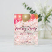 Carte Postale Ballons Et Étincelles Sur Papier Anniversaire (Debout devant)