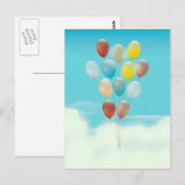Carte Postale Ballons flottants vintage (Devant / Derrière)