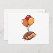 Carte Postale ballons hérisson (Devant / Derrière)
