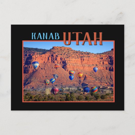 Carte Postale Ballons Kanab Utah à air chaud (Devant)