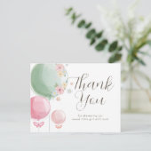 Carte Postale Ballons mignons | MERCI BABY SHOWER (Debout devant)