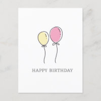 Ballons minimalistes simples heureux voeux d'anniv