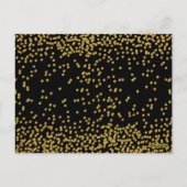 Carte Postale Ballons Noir Or de la partie de retraite surprise (Dos)