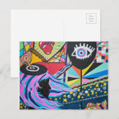 Carte Postale Ballons noirs (Devant / Derrière)