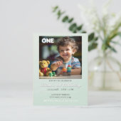 Carte Postale Ballons Ours En Jouet Enfants Photo Anniversaire (Debout devant)