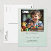 Carte Postale Ballons Ours En Jouet Enfants Photo Anniversaire (Devant / Derrière)