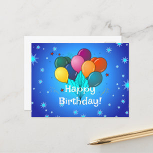 Carte Postale Ballons pour la fête d'anniversaire
