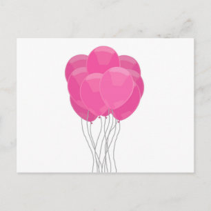 Carte Postale Ballons roses